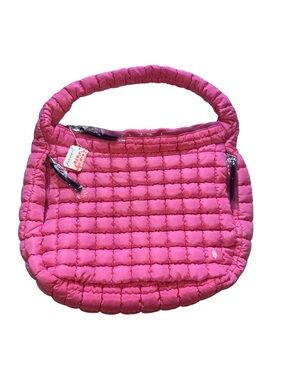 Free People Oversized Quilted Carryall - Bubblegum Pink